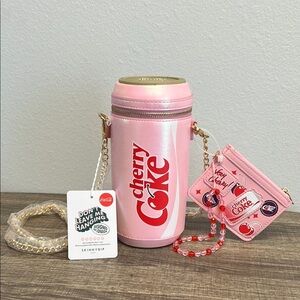 Coca-Cola Skinnydip | Pink Iridescent Cherry 🍒 Coke Can Crossbody Bag w/ Wallet